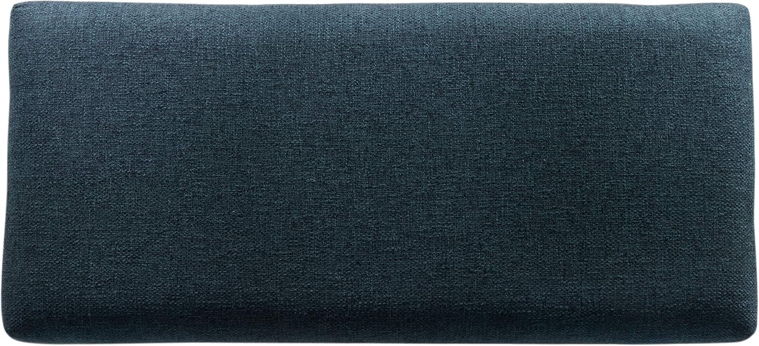Stylish Dark Blue Storage Ottoman Bench with Lift-Top, Wood Legs & Cozy Cushion - Perfect for Any Room