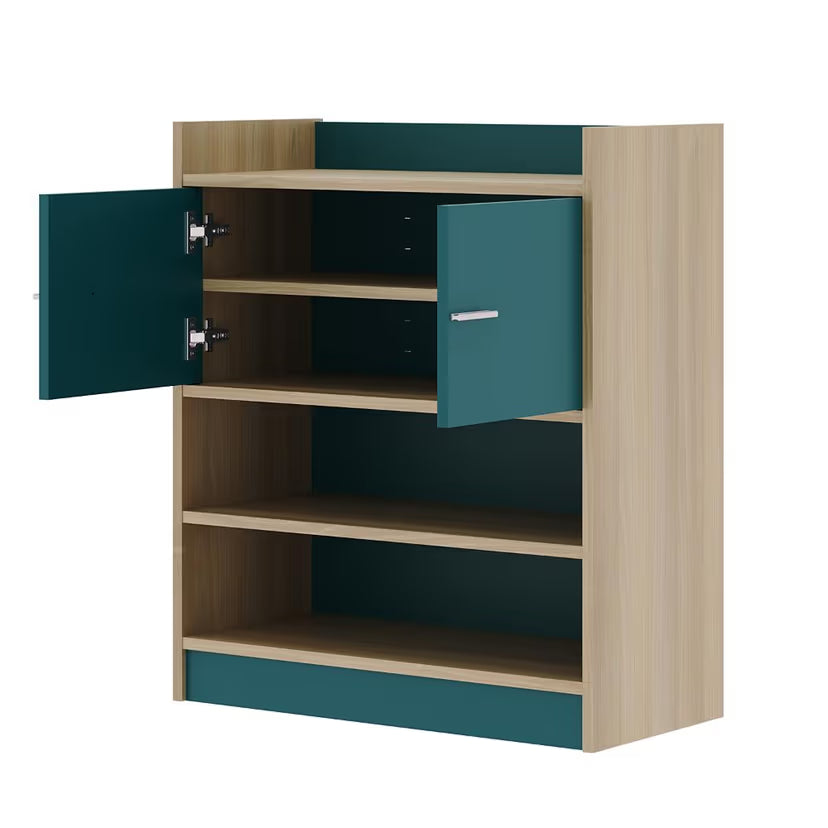 Wooden Shoes Storage Cabinet with Premium Design, Traditiona Cabinet with Smooth Swing Doors