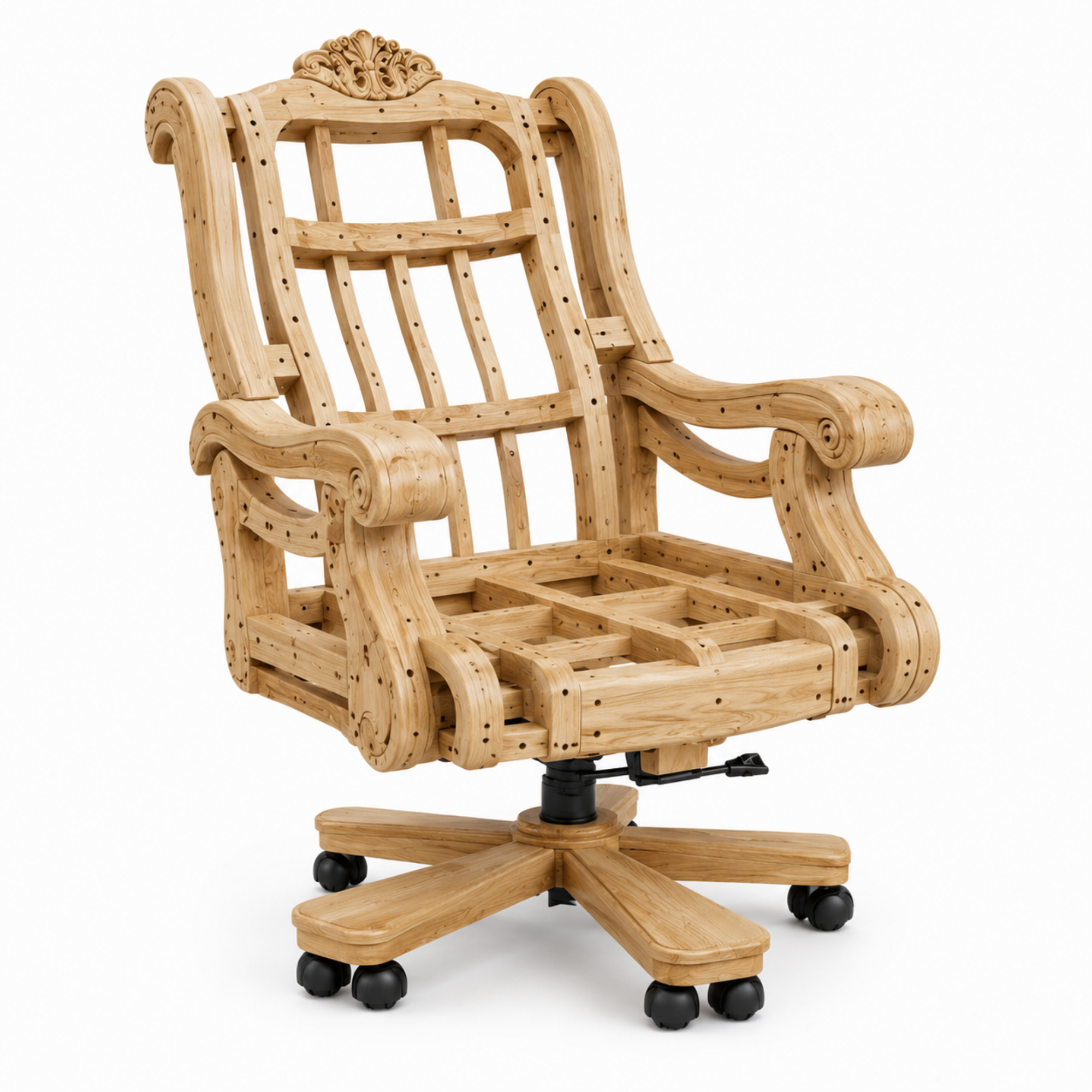 Luxury Director Chair for office Royal Design with Handcrafted & Leatherette & Recliner & Height Adjustable and Revolving Chair