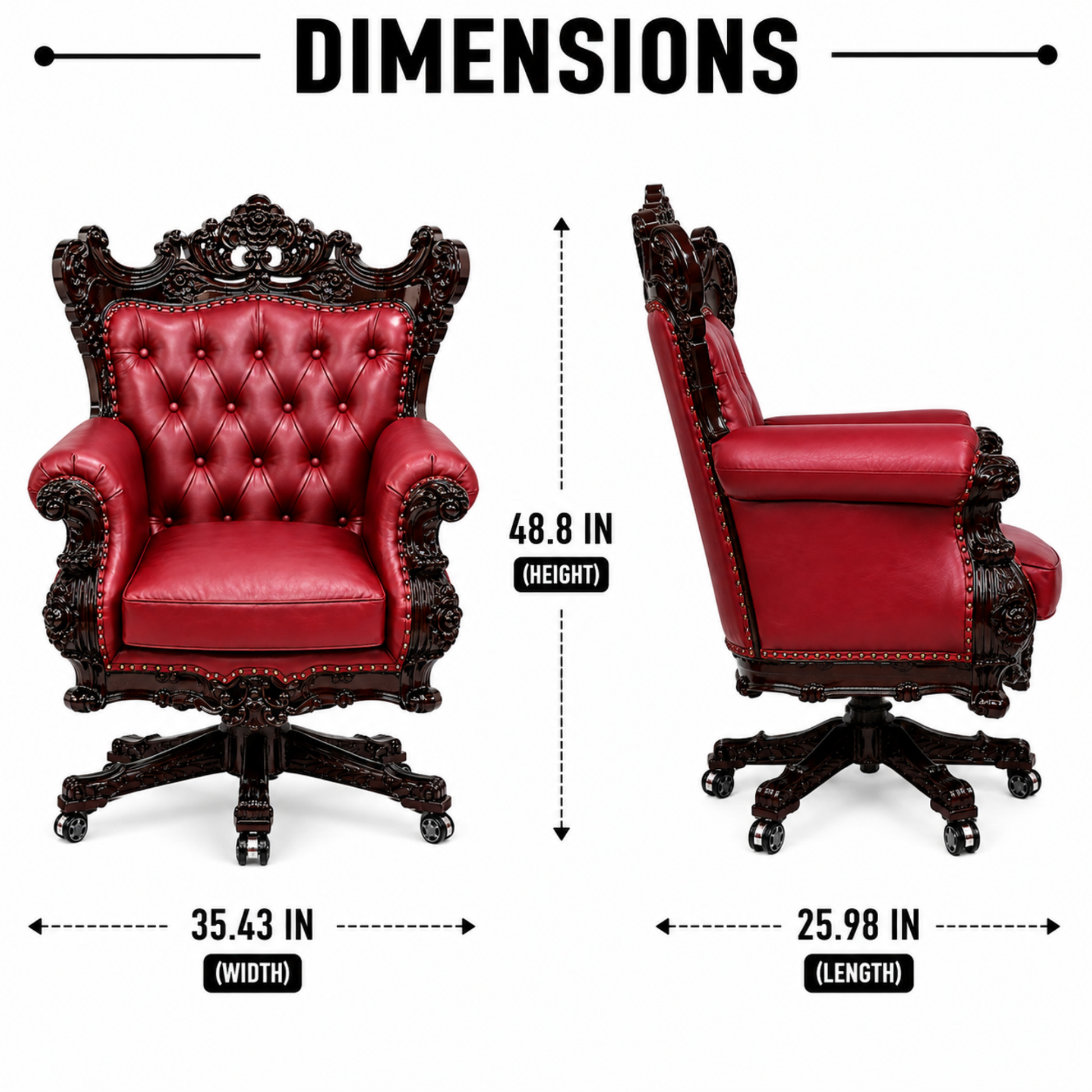 Red Director Chair Dimensions
