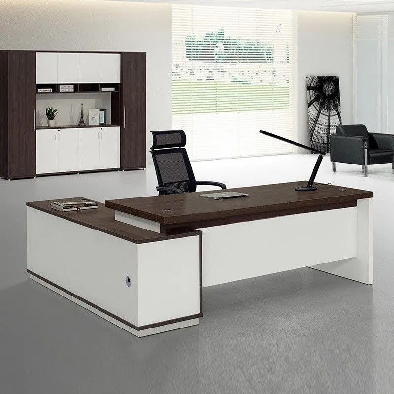 Director Table with 2 Drawer, Open Space & Openable Shutter