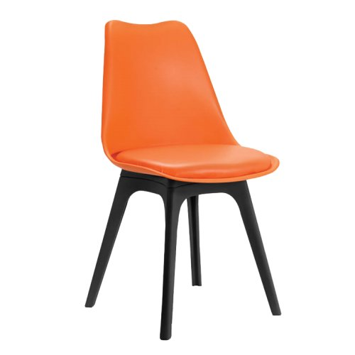 Cafe Chair in Black Legs Base PP Molded