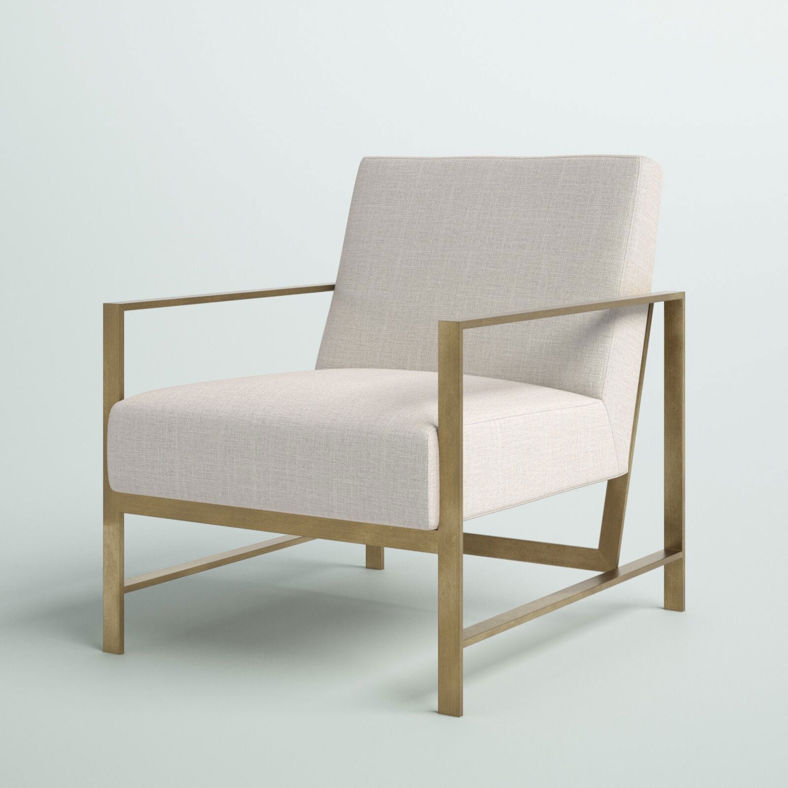 Accent Chair In Gold Finish -