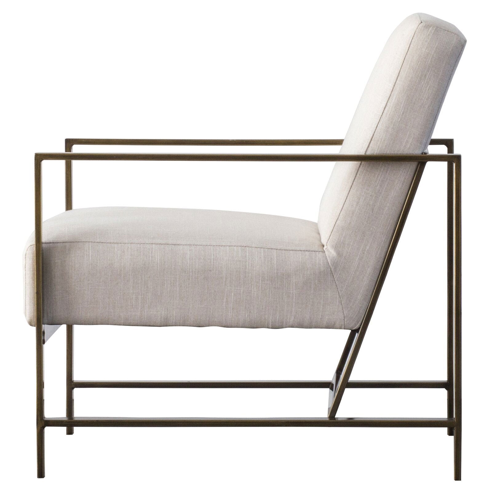 Accent Chair In Gold Finish -