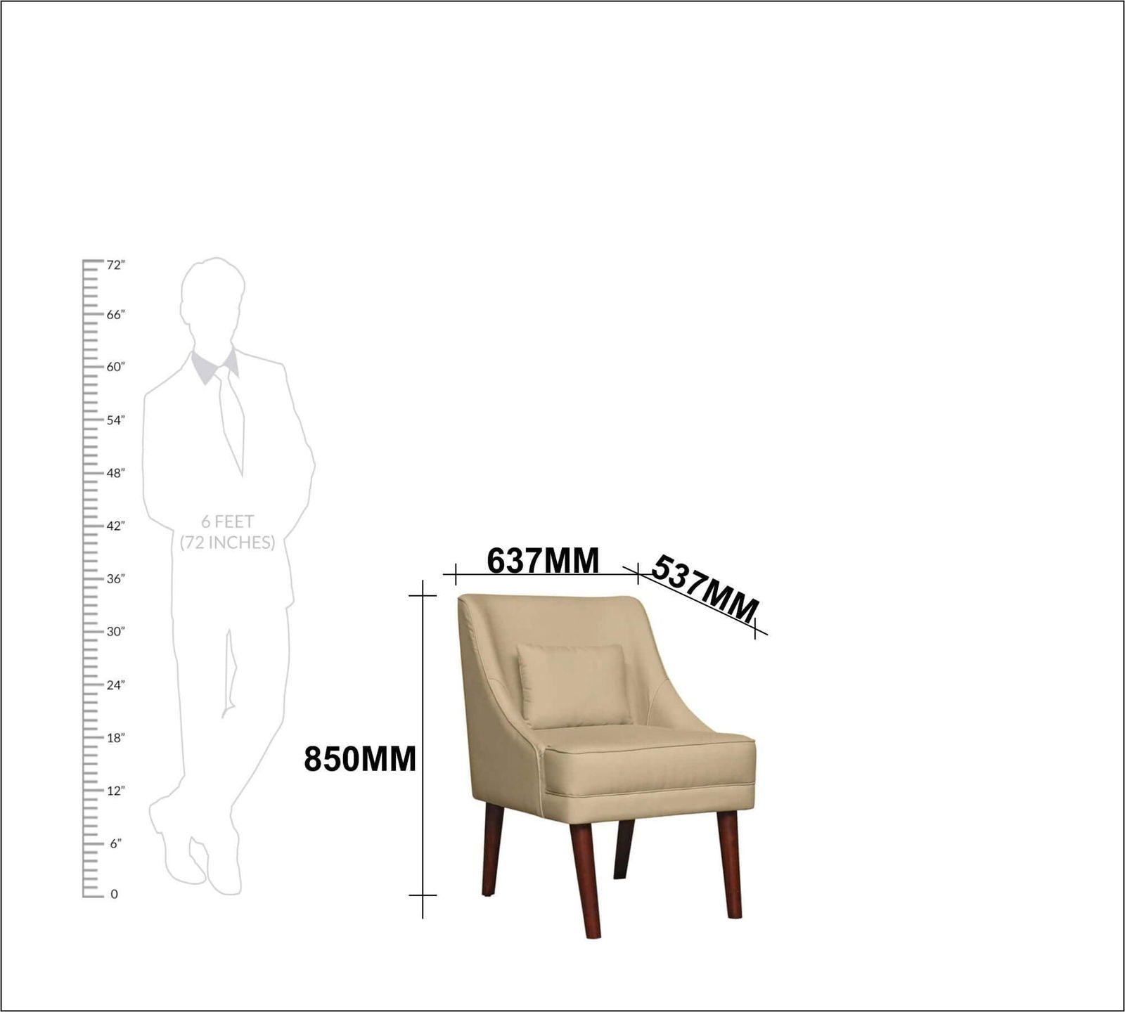 Accent Lounge Chair Upholstered in Leatherette -