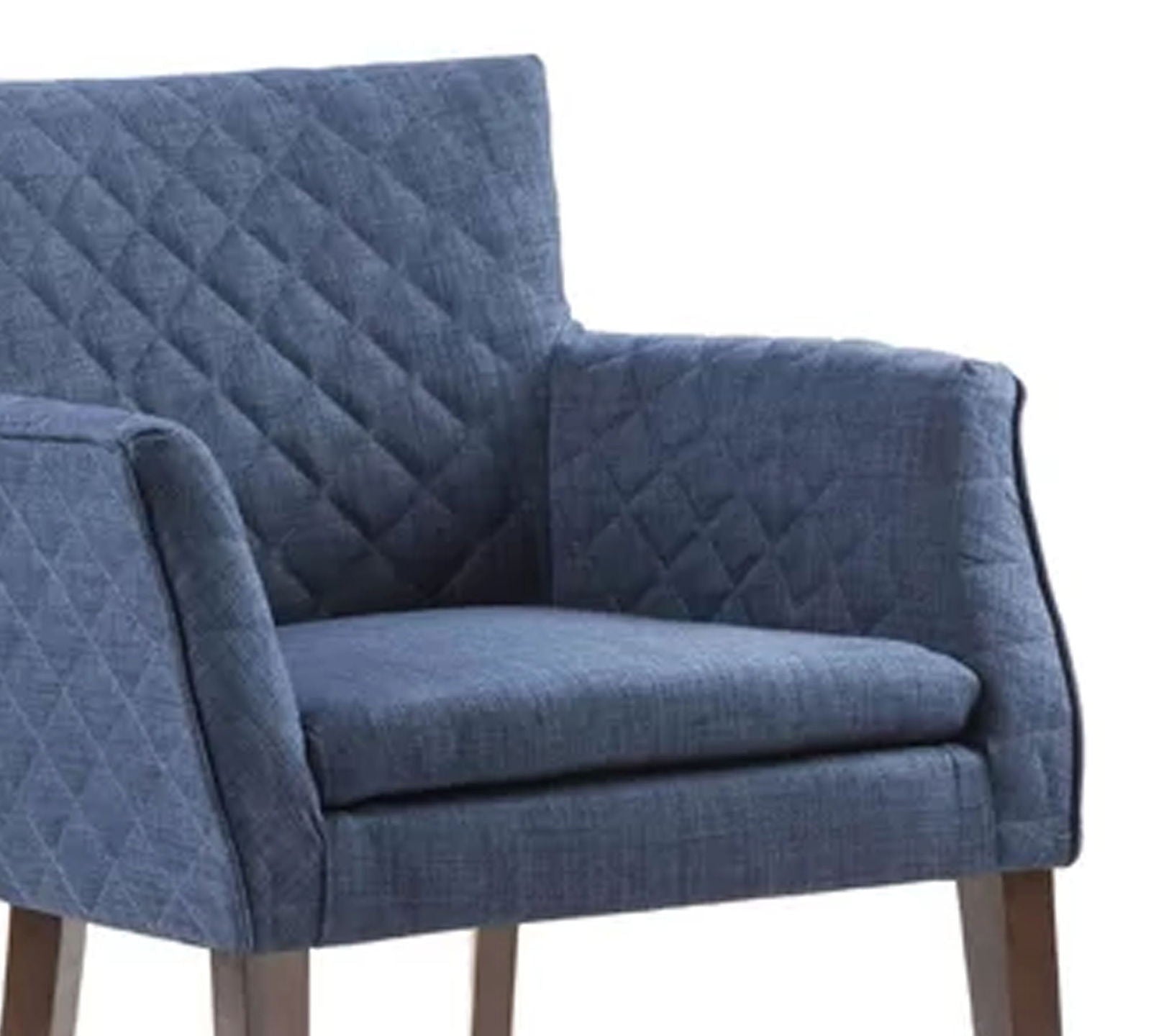Accent Lounge Chair With Armrest And Teak Wood Legs -