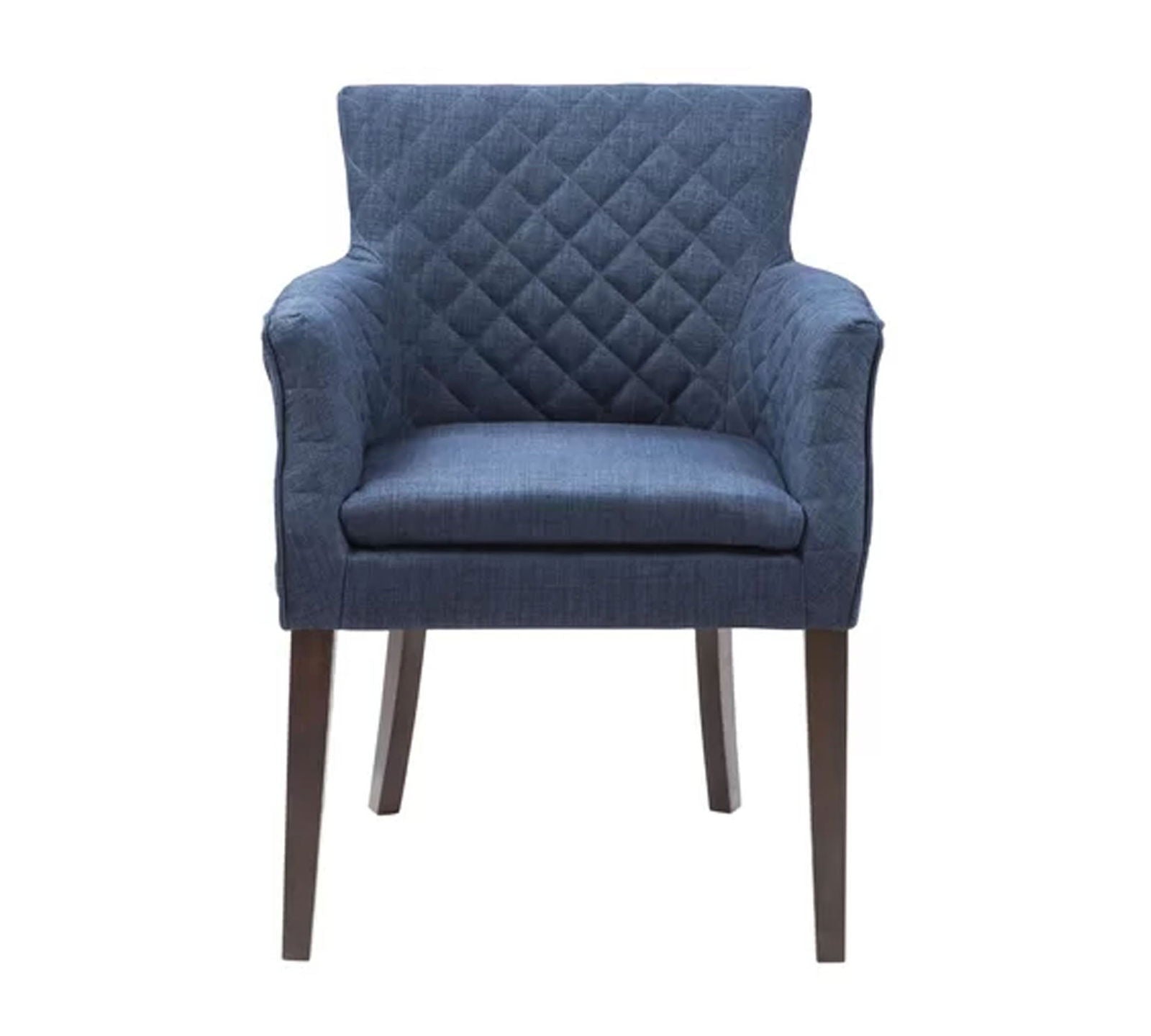Accent Lounge Chair With Armrest And Teak Wood Legs -