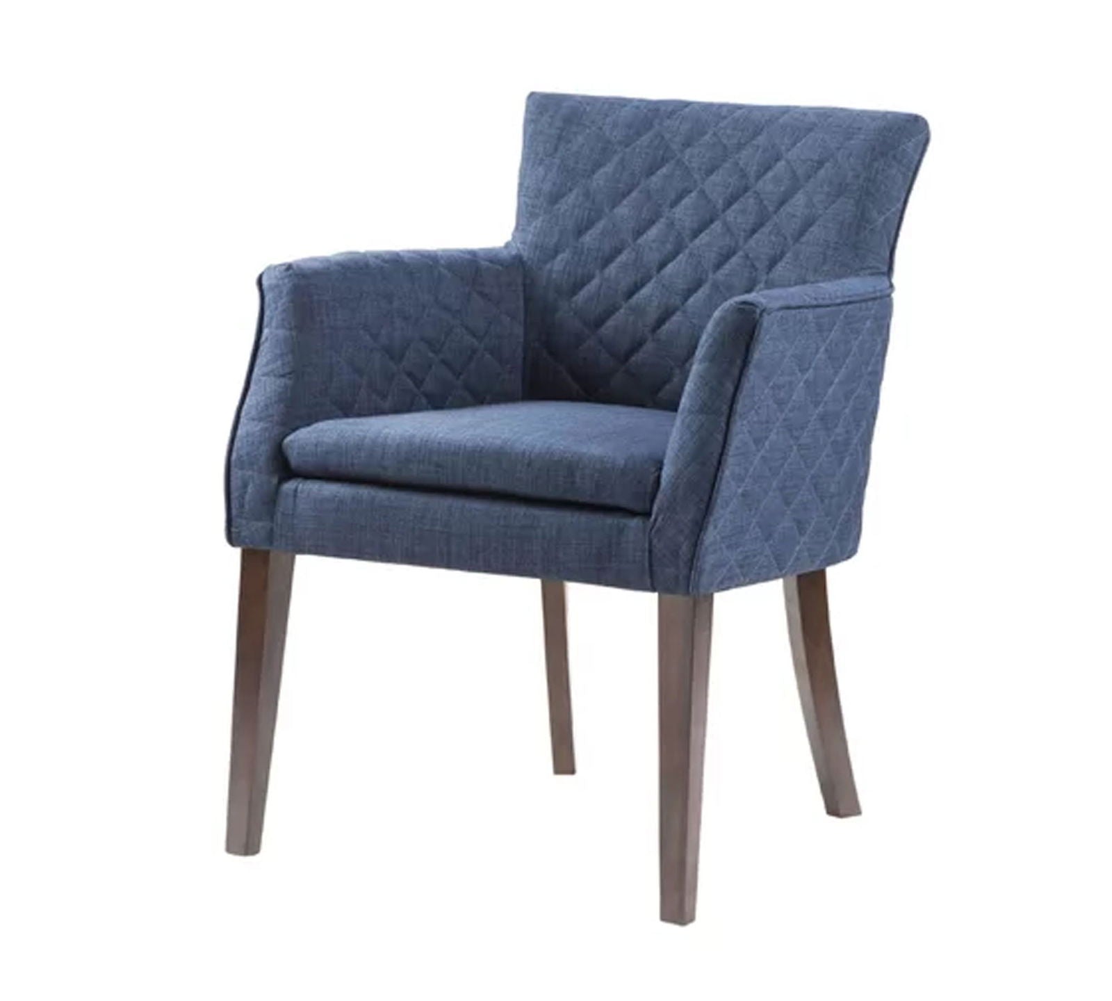 Accent Lounge Chair With Armrest And Teak Wood Legs -