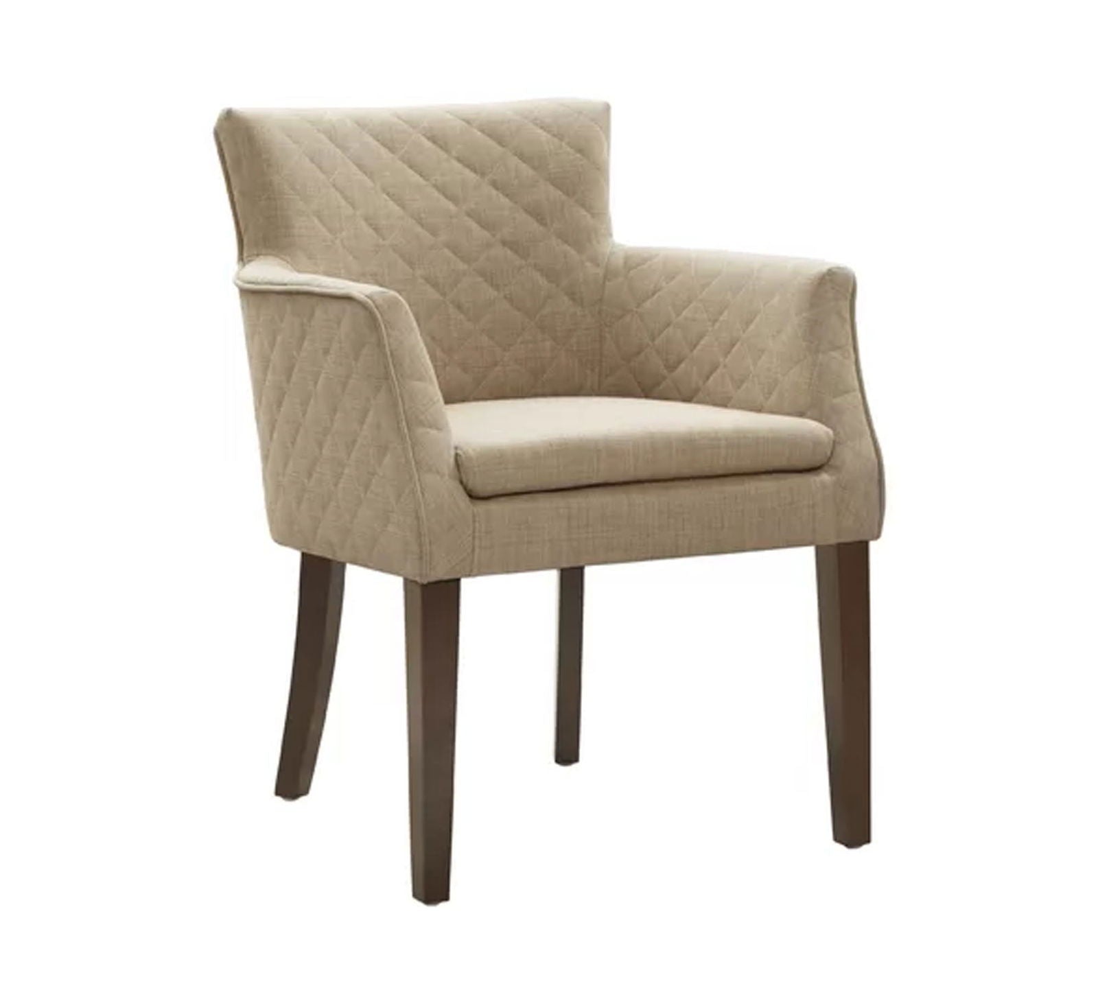 Accent Lounge Chair With Armrest And Teak Wood Legs -