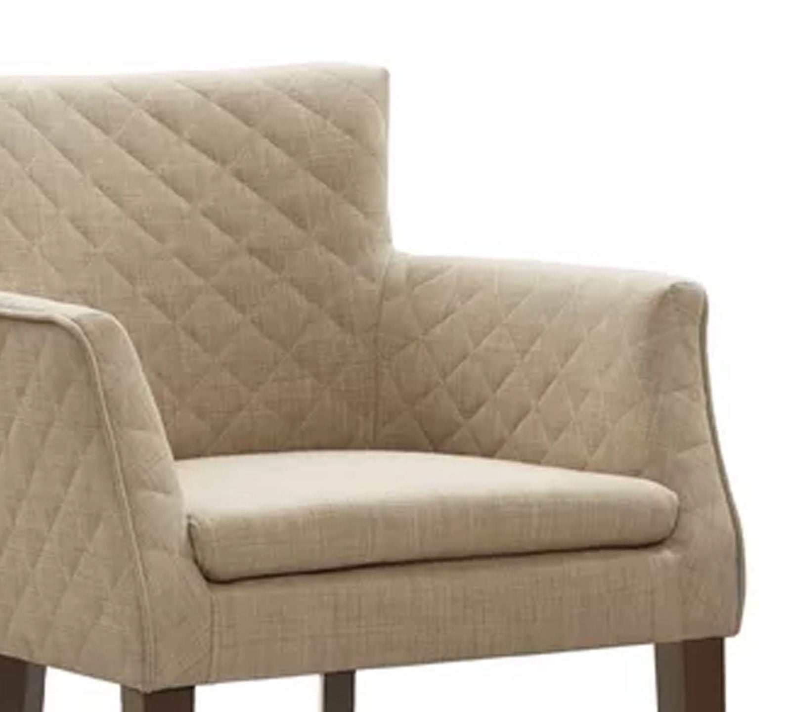 Accent Lounge Chair With Armrest And Teak Wood Legs -