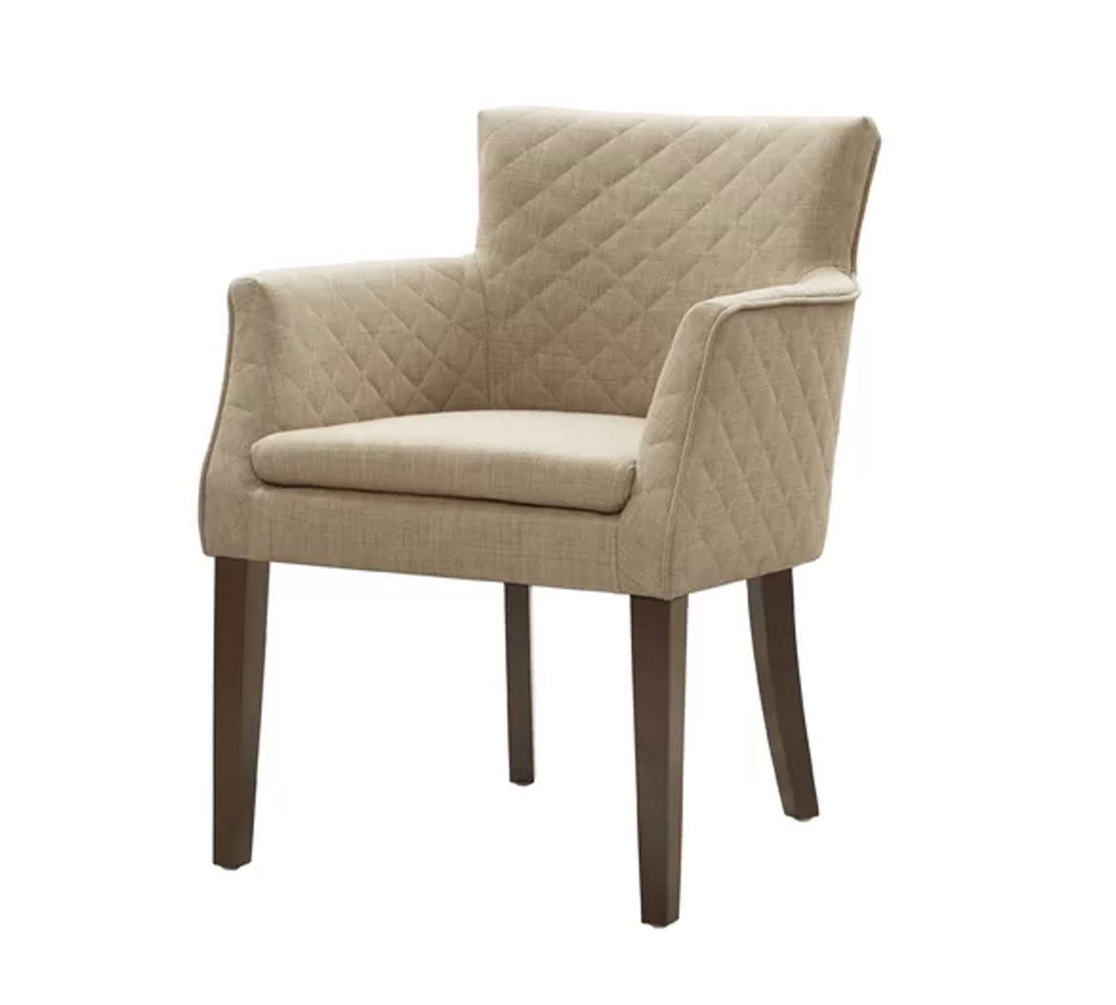 Accent Lounge Chair With Armrest And Teak Wood Legs -