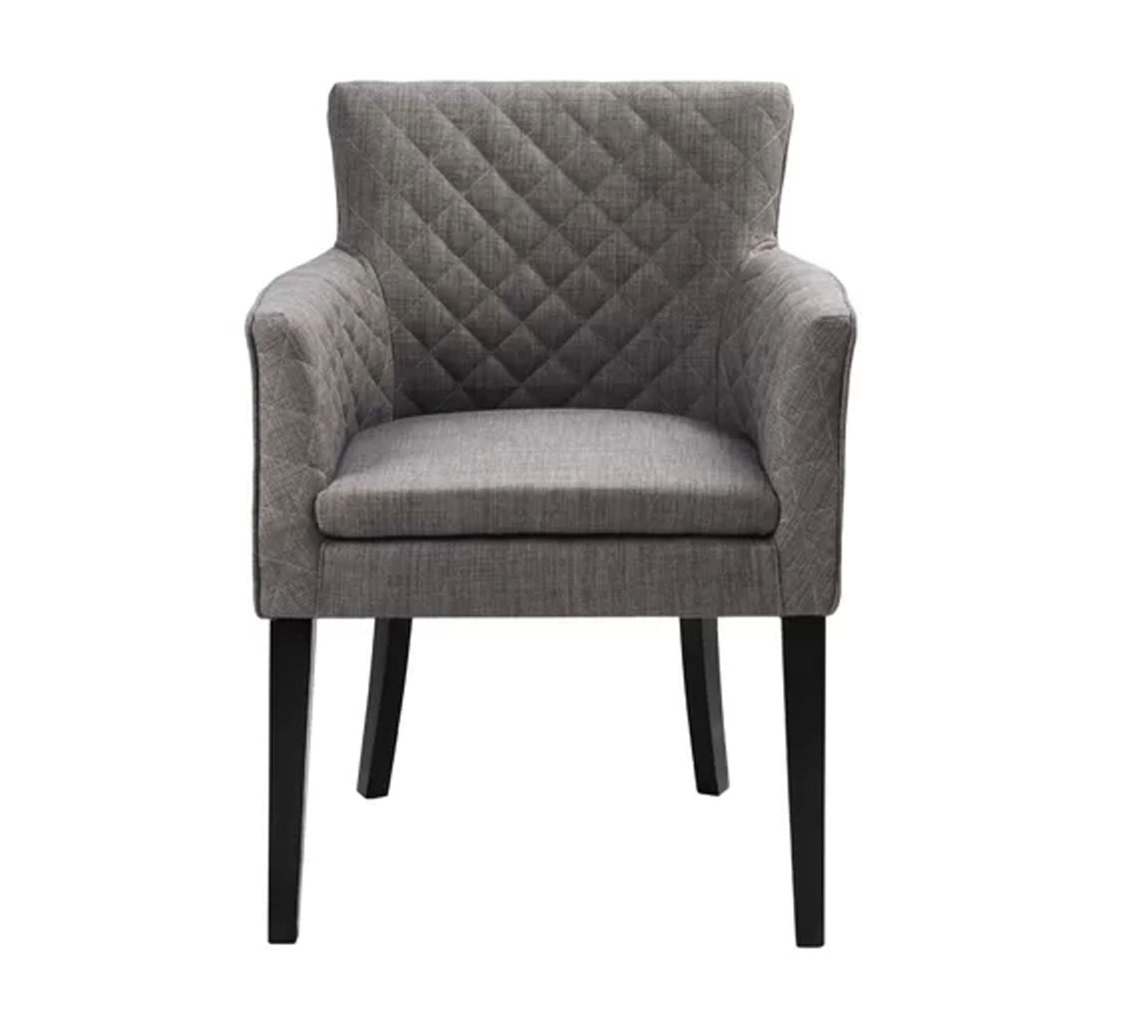 Accent Lounge Chair With Armrest And Teak Wood Legs -