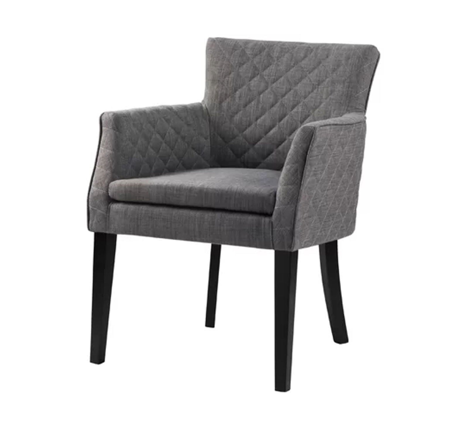 Accent Lounge Chair With Armrest And Teak Wood Legs -