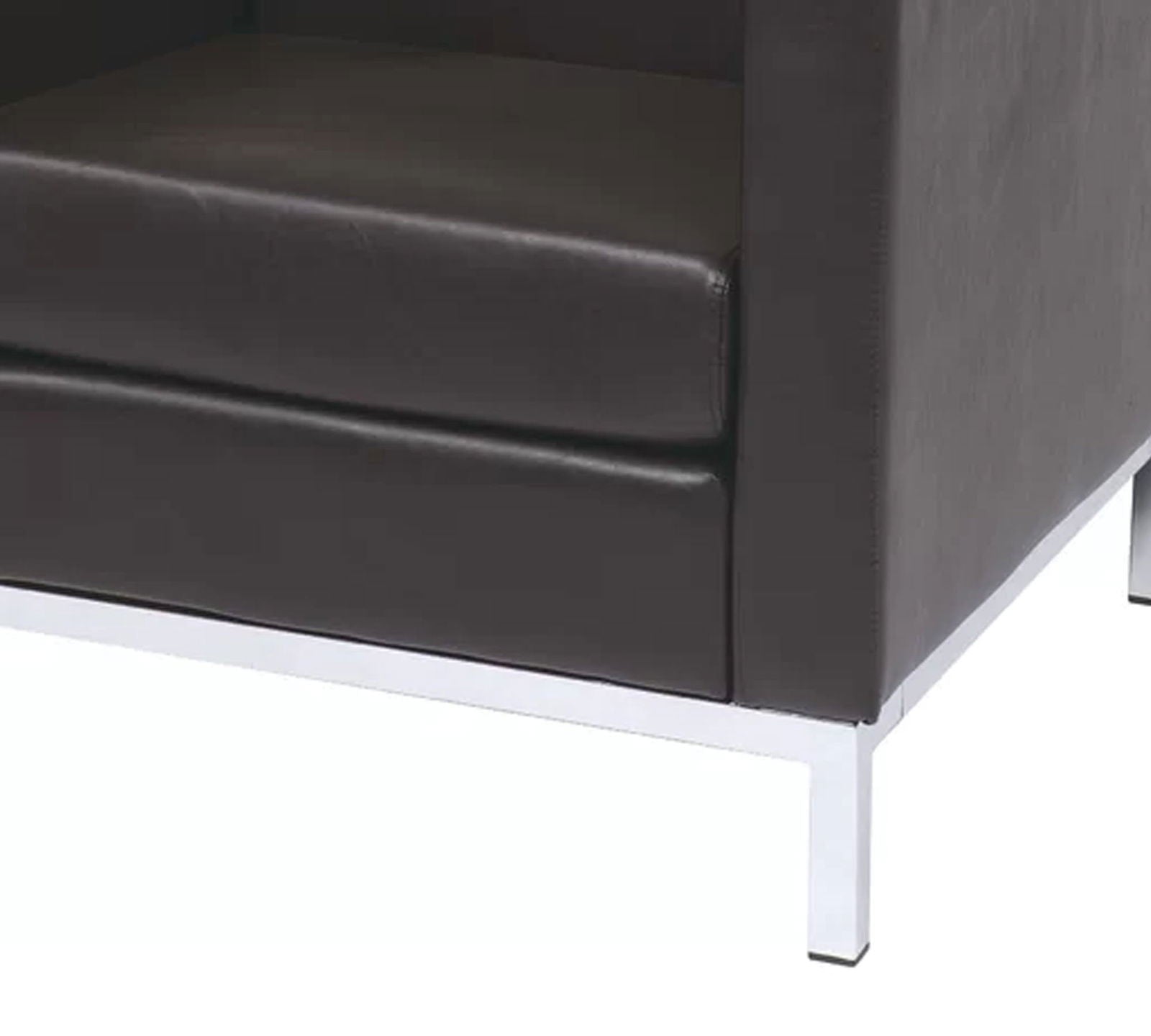 Accent Lounge Metal Base Leatherette Chair -