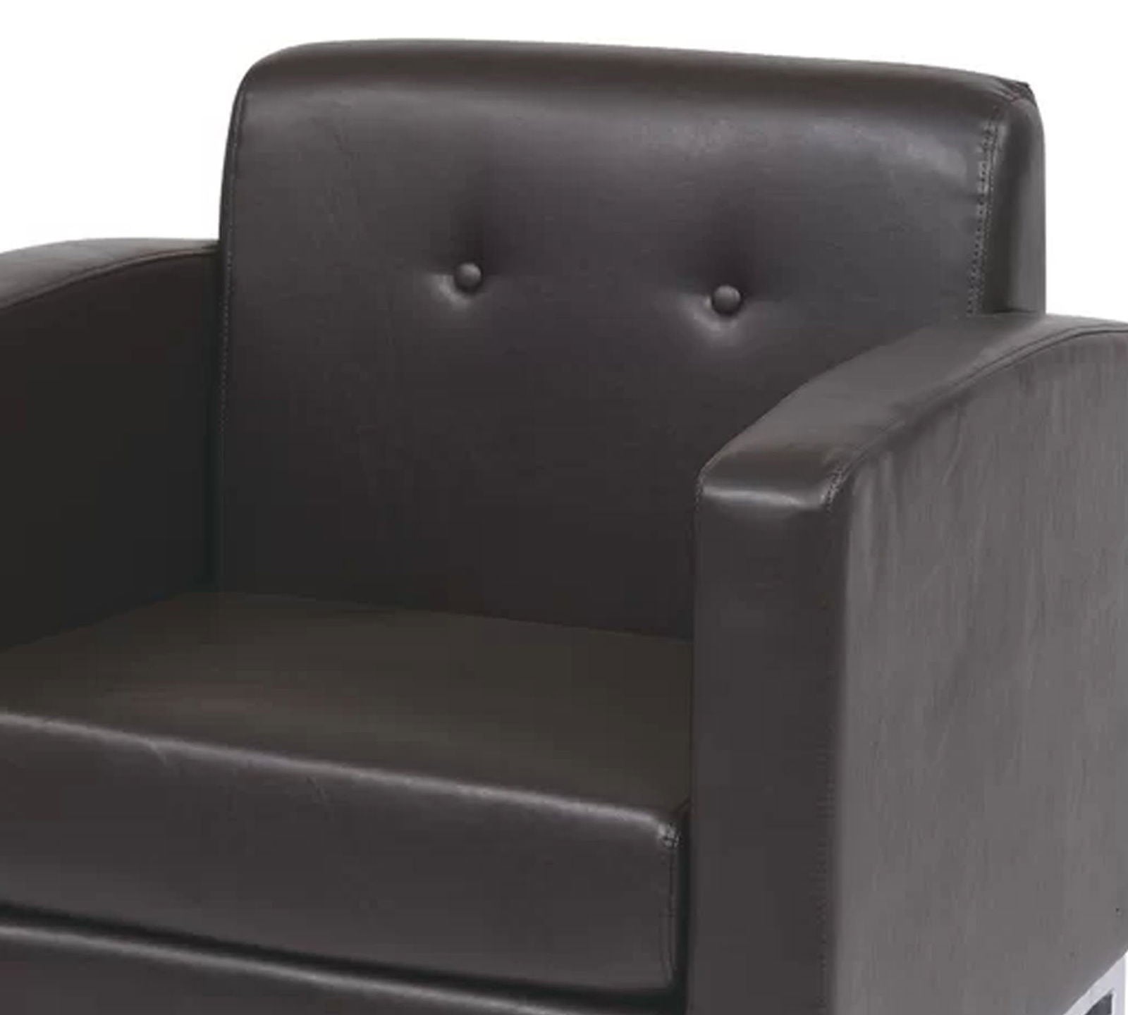Accent Lounge Metal Base Leatherette Chair -