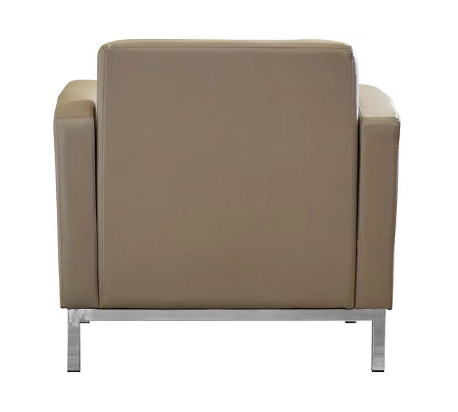 Accent Lounge Metal Base Leatherette Chair -