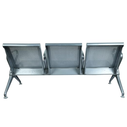 Airport Chair 3 Seater & Reception Waiting Area Chair, Silver -
