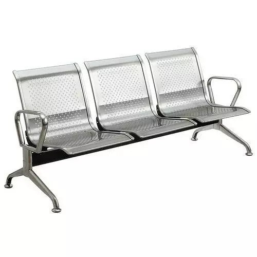 Airport Sofa 3 Seater Metal Chrome Finish Base -
