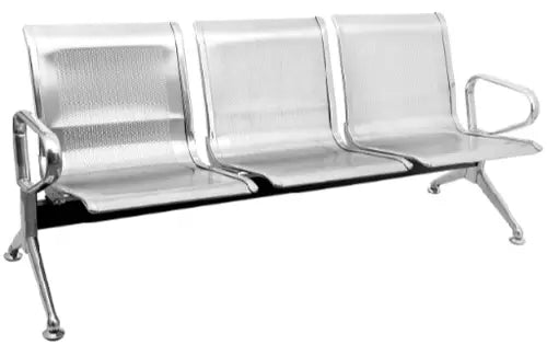 Airport Sofa 3 Seater Metal Chrome Finish Base -