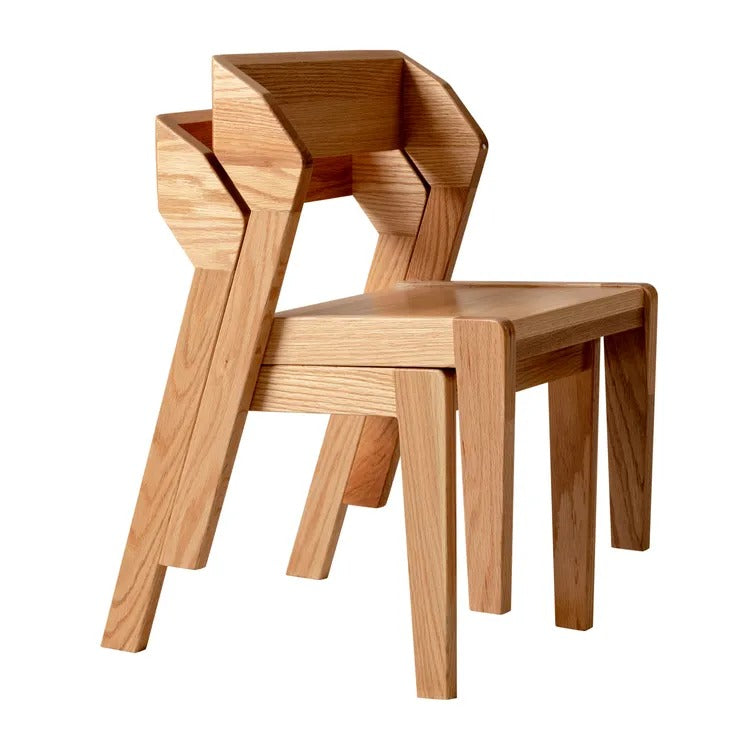 Alfie Oak Kids Stacking Chair 30cm, Durable Wooden Seating