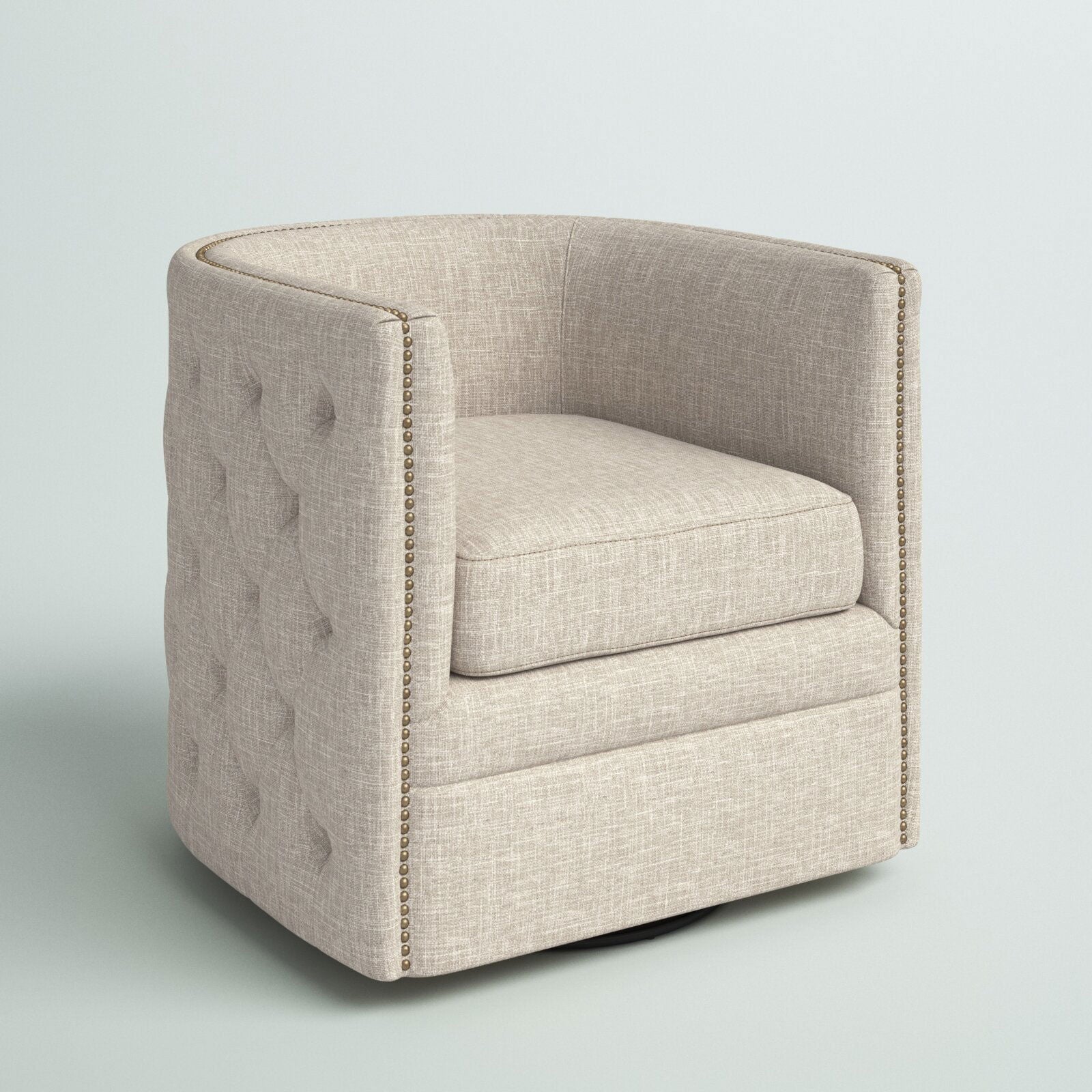 Armless Tufted Back Accent Chair -
