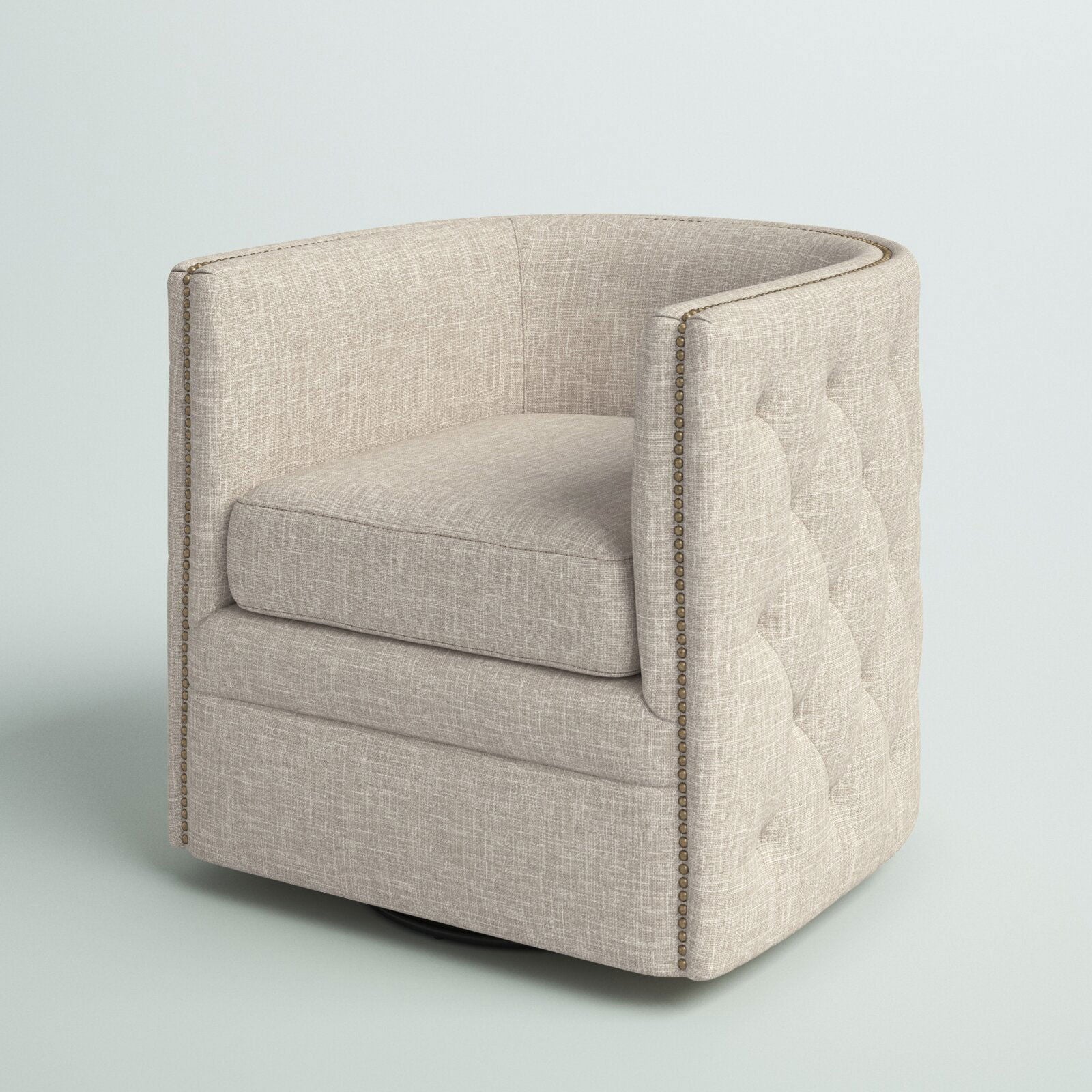 Armless Tufted Back Accent Chair -