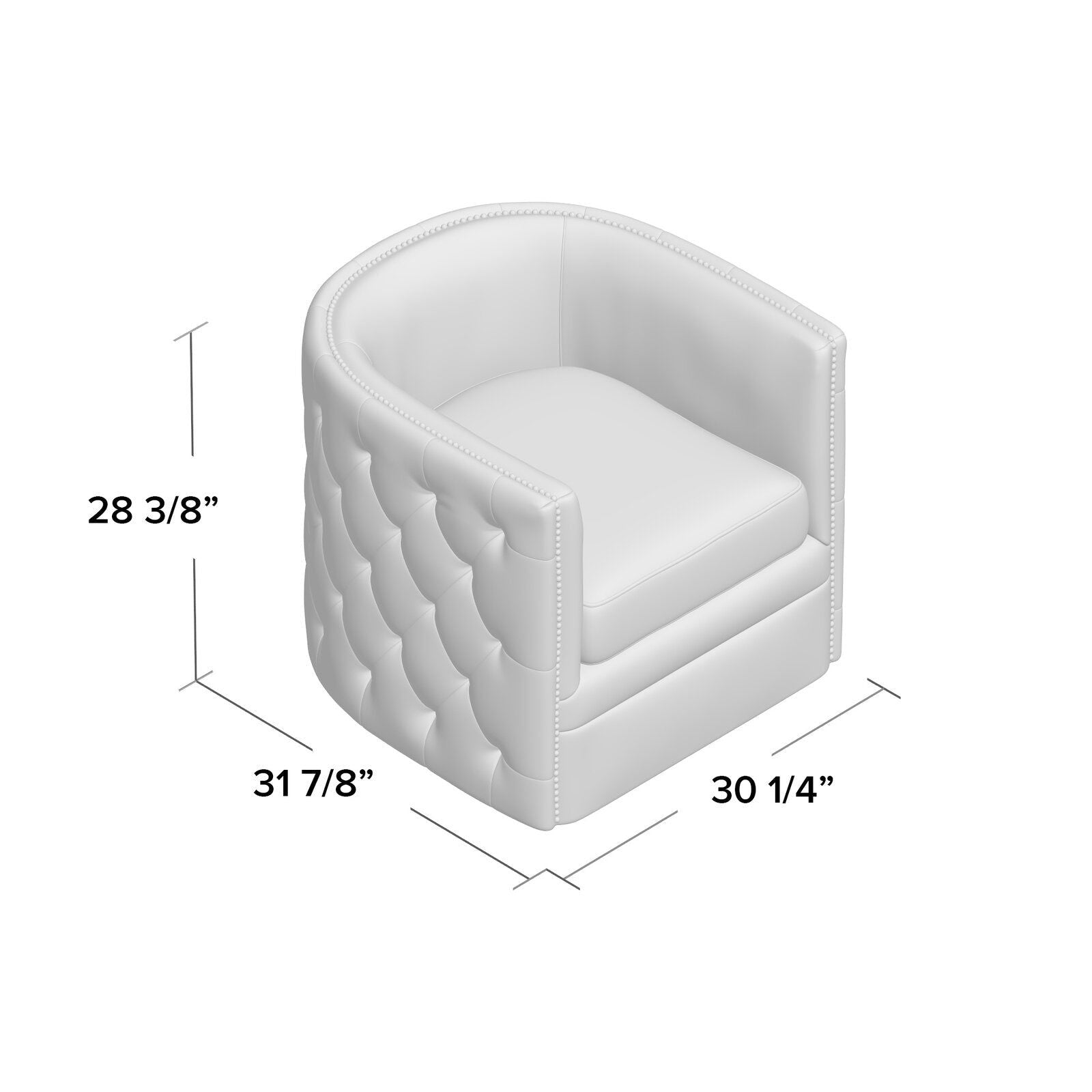 Armless Tufted Back Accent Chair -