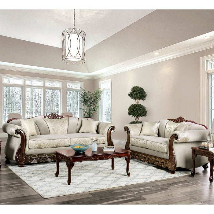 Luxury Antique Wooden 2-Seater Sofa &Royal Design Couch for Classic and Elegant Living Rooms