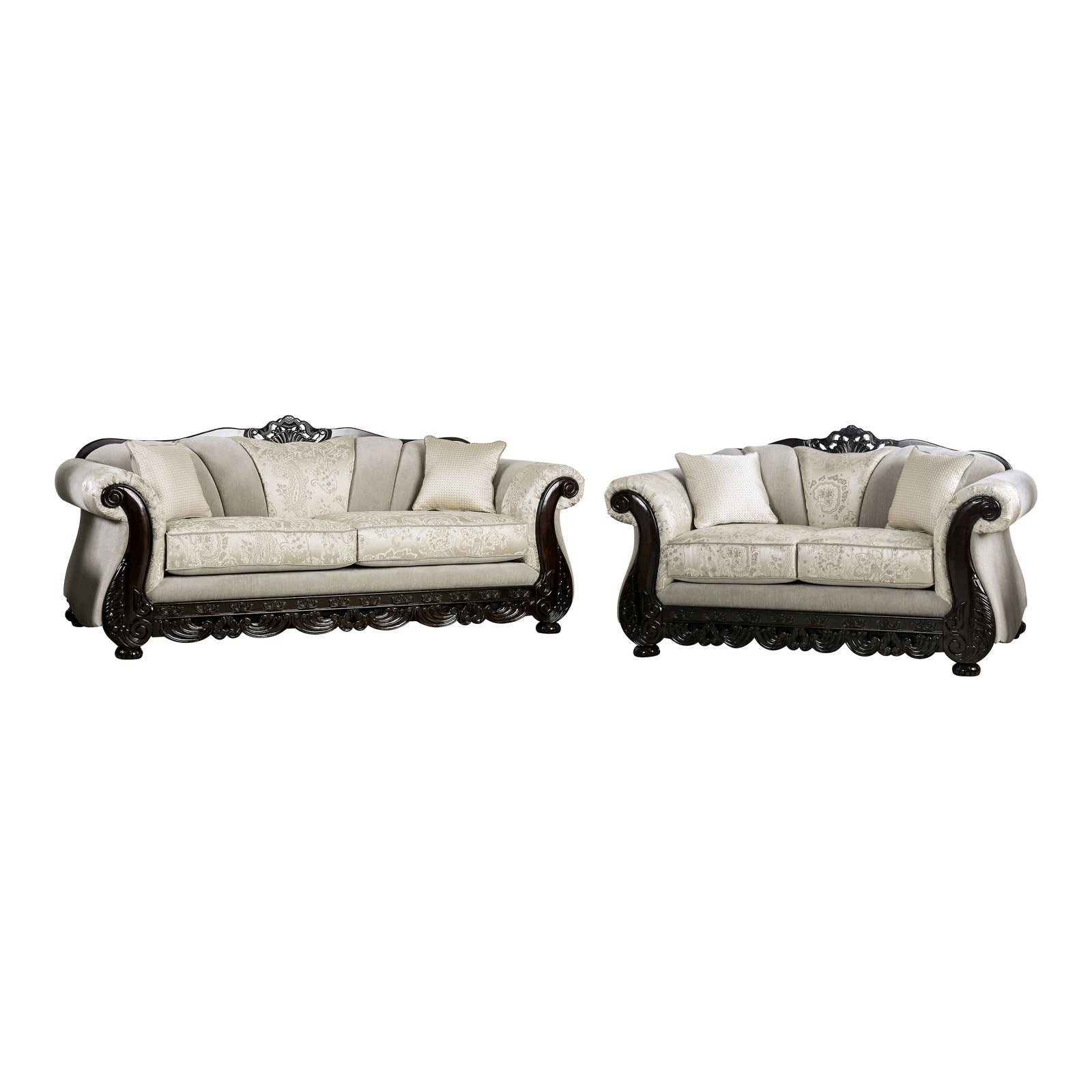Luxury Antique Wooden 2-Seater Sofa &Royal Design Couch for Classic and Elegant Living Rooms