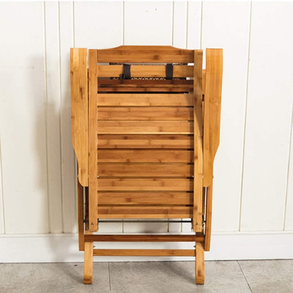 Bamboo Rocking Chair: Portable, Folding, Adjustable, with Removable Cotton Pads and Foot Massager -