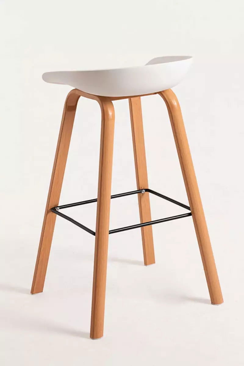 Bar Metal Stool Made in Metal Base Frame Legs and Seat in Plastic for Shop & Home -