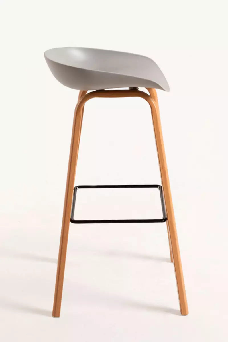 Bar Metal Stool Made in Metal Base Frame Legs and Seat in Plastic for Shop & Home -