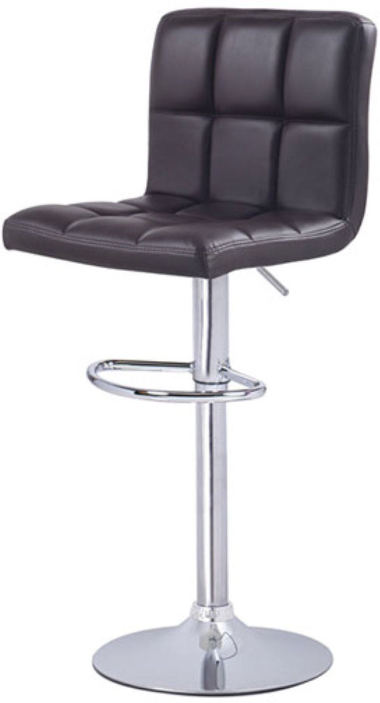 Bar Stool Chair With Metal Chrome Base Leatherette -