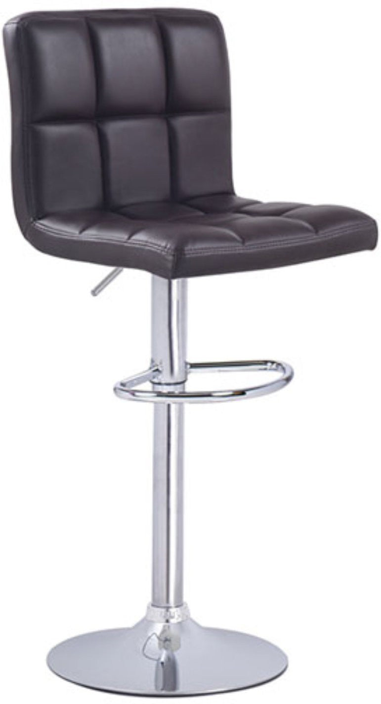 Bar Stool Chair With Metal Chrome Base Leatherette -