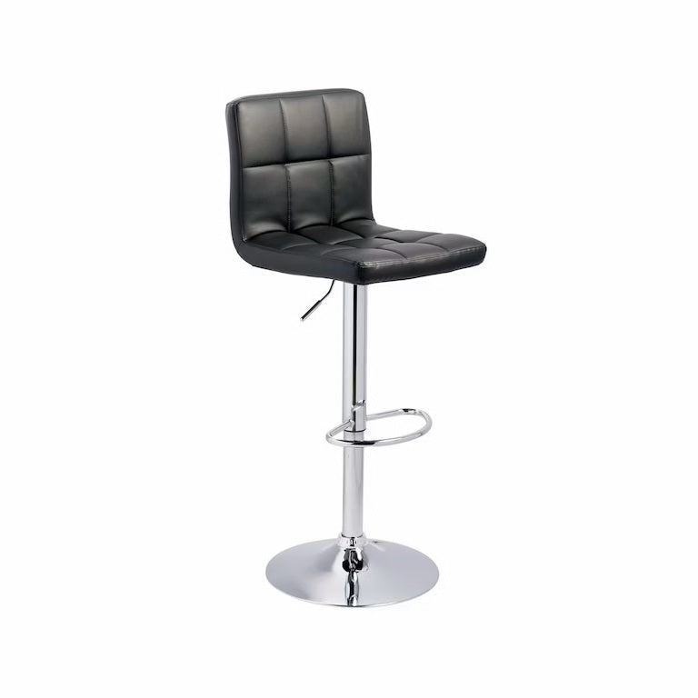 Bar Stool Chair With Metal Chrome Base Leatherette -