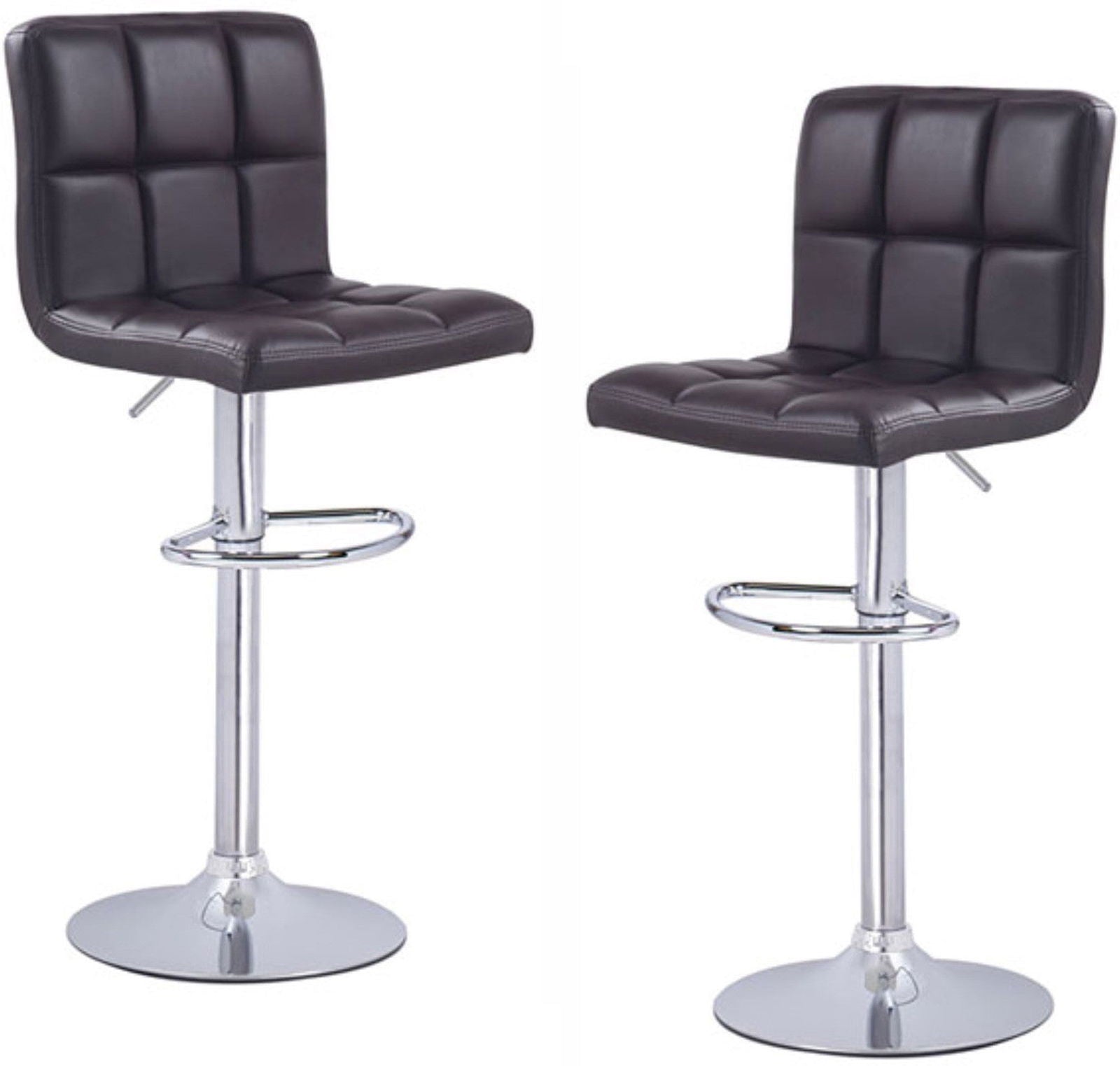 Bar Stool Chair With Metal Chrome Base Leatherette -