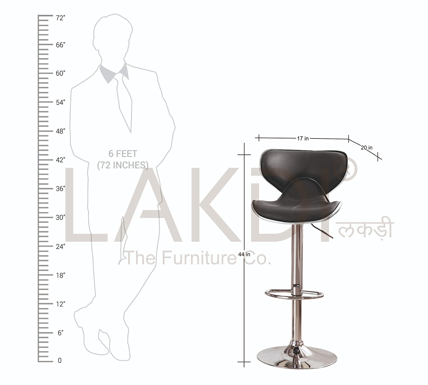 Bar Stool Metal Chrome Base Horse Shape Leatherette -
