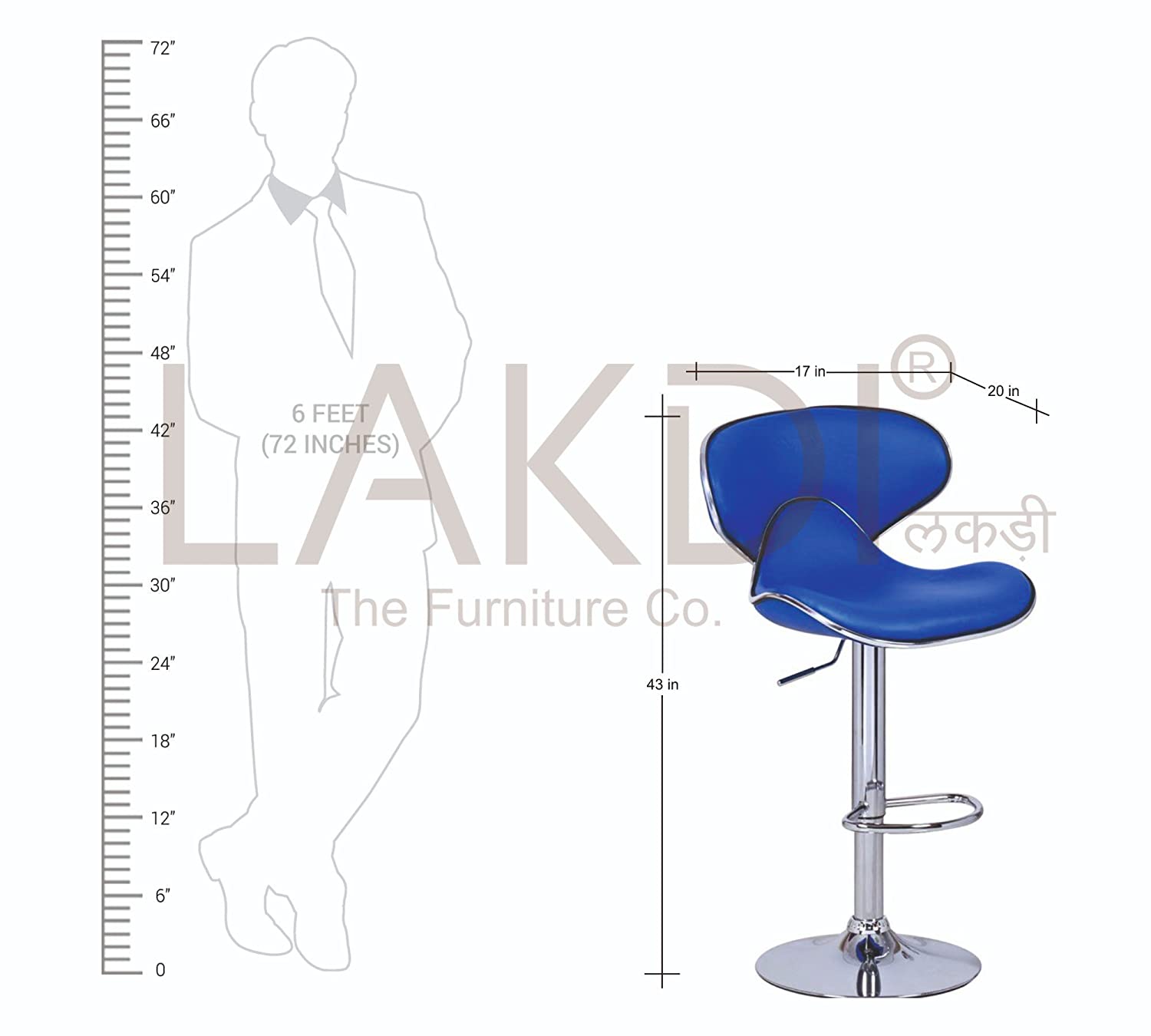 Bar Stool Metal Chrome Base Horse Shape Leatherette -