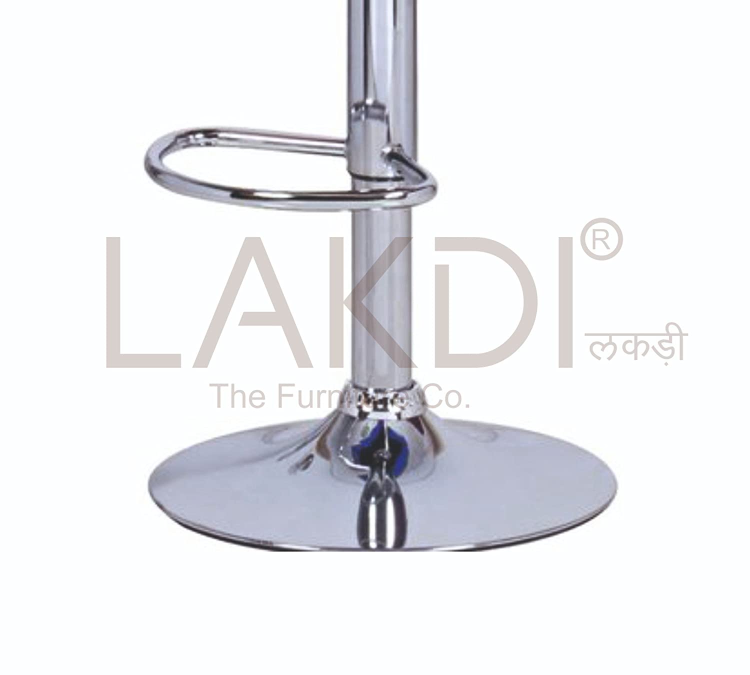 Bar Stool Metal Chrome Base Horse Shape Leatherette -