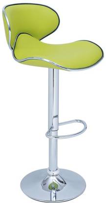 Bar Stool Metal Chrome Base Horse Shape Leatherette -