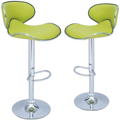 Bar Stool Metal Chrome Base Horse Shape Leatherette -