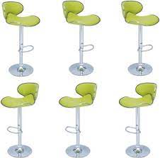 Bar Stool Metal Chrome Base Horse Shape Leatherette -