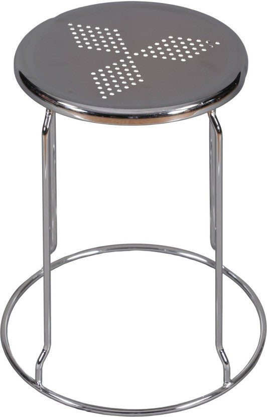 Bar Stool With Metal Chrome Frame Base - Set of 4 -