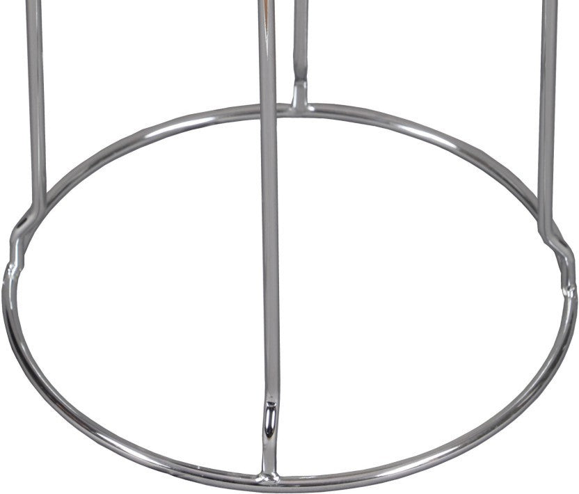 Bar Stool With Metal Chrome Frame Base - Set of 4 -