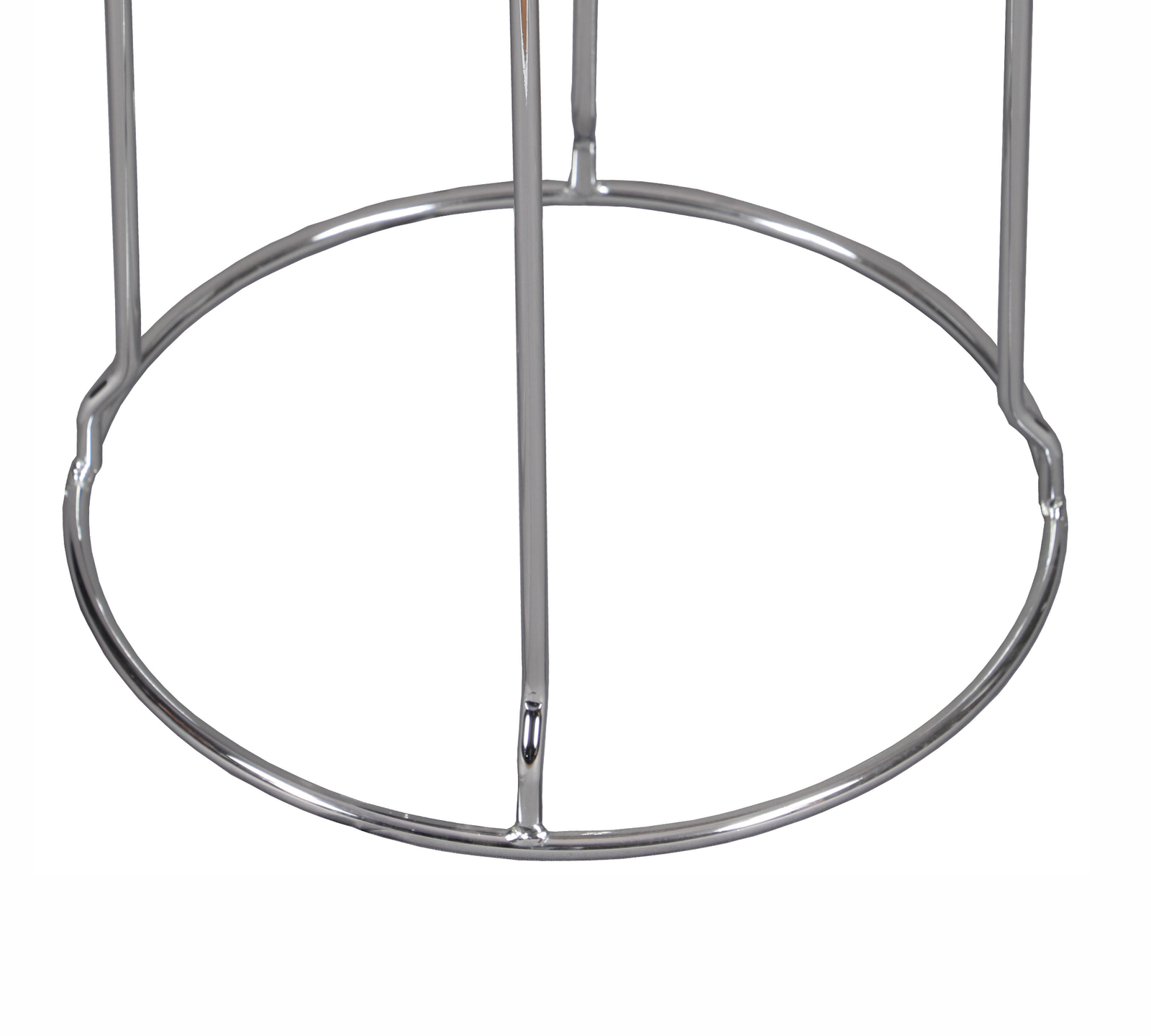 Bar Stool With Metal Frame & Chrome Legs Base -