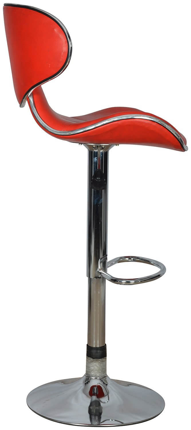 Bar Stool with Height Adjustable Metal Chrome Base -