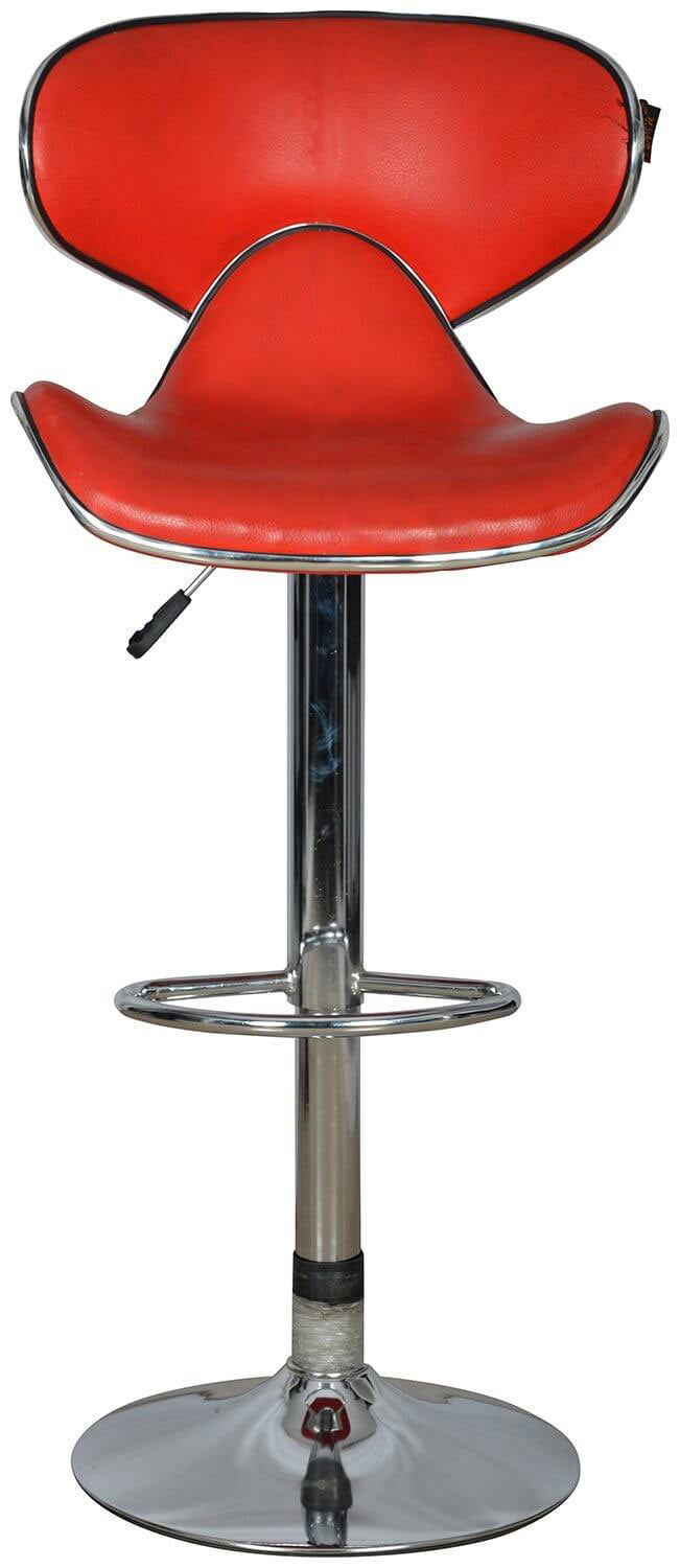 Bar Stool with Height Adjustable Metal Chrome Base -