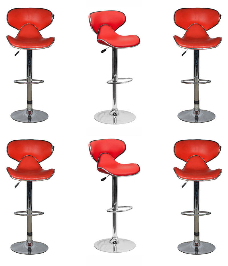 Bar Stool with Height Adjustable Metal Chrome Base