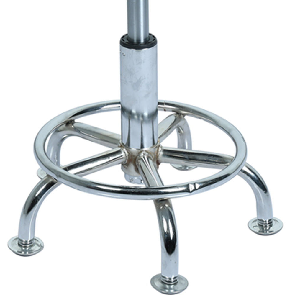 Bar Stool with Height Adjustable Metal Chrome Base, Black -