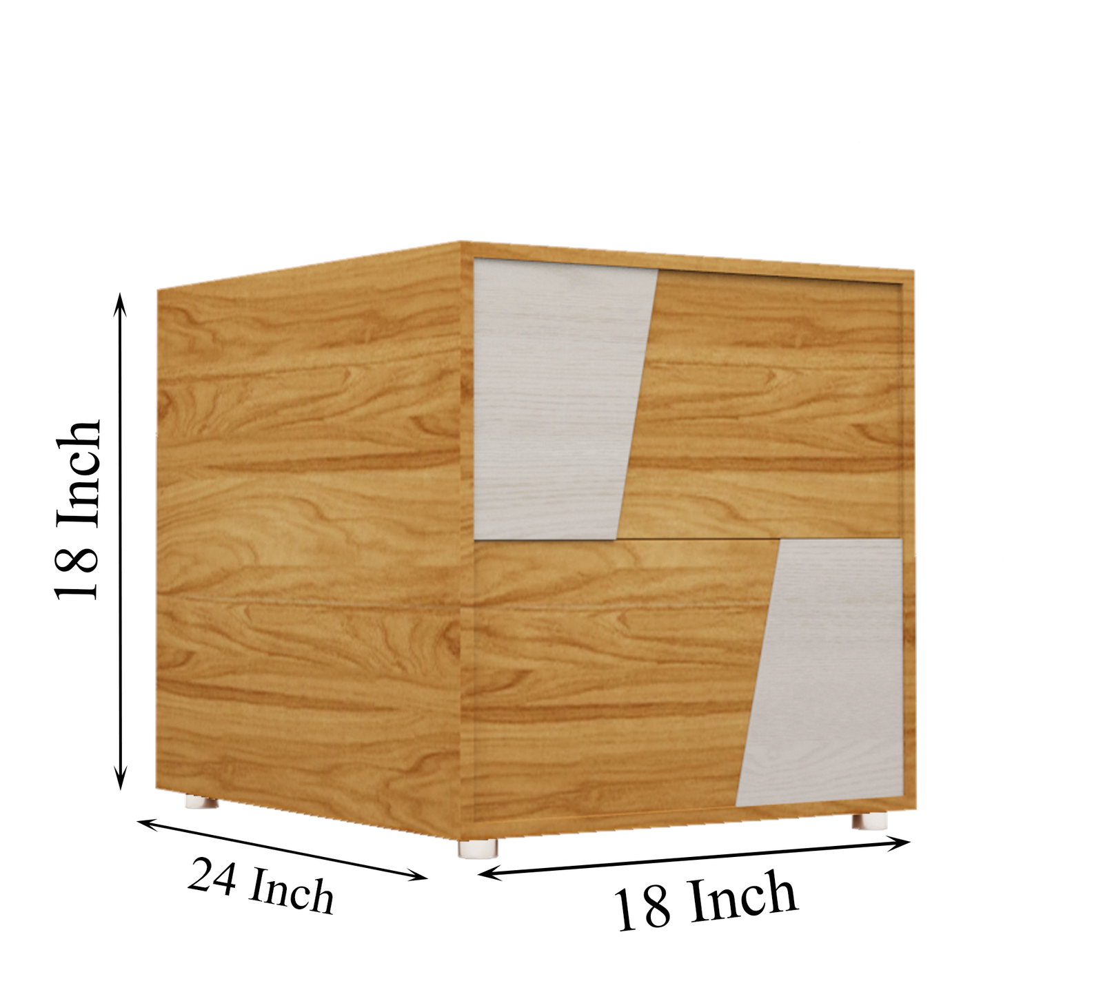 Bedside Table With Drawer in Wooden -